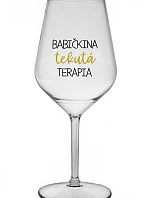 BABY'S LIQUID THERAPY - priehľadný nerozbitný pohár na víno 470 ml
