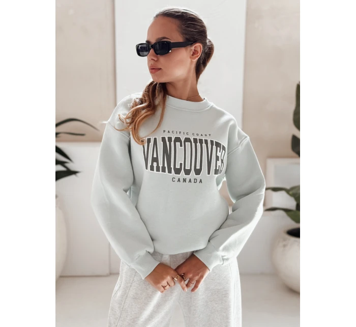 Dámska mikina s kapucňou VANCOUVER mint FashionStreet BY1226