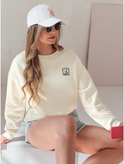 Dámská oversize mikina s výšivkou ecru Dstreet model 21988105 - FashionStreet