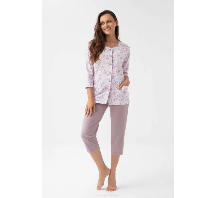 Pyžamo model 21310273 3/4 3XL Z25/26 dámské rozepínací - Luna