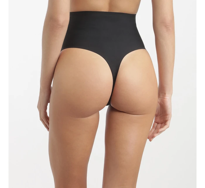 DIM INVISIBLE MID WAIST THONG - DIM - čierna