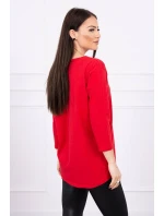 Blúzka s potlačou Letné auto červená