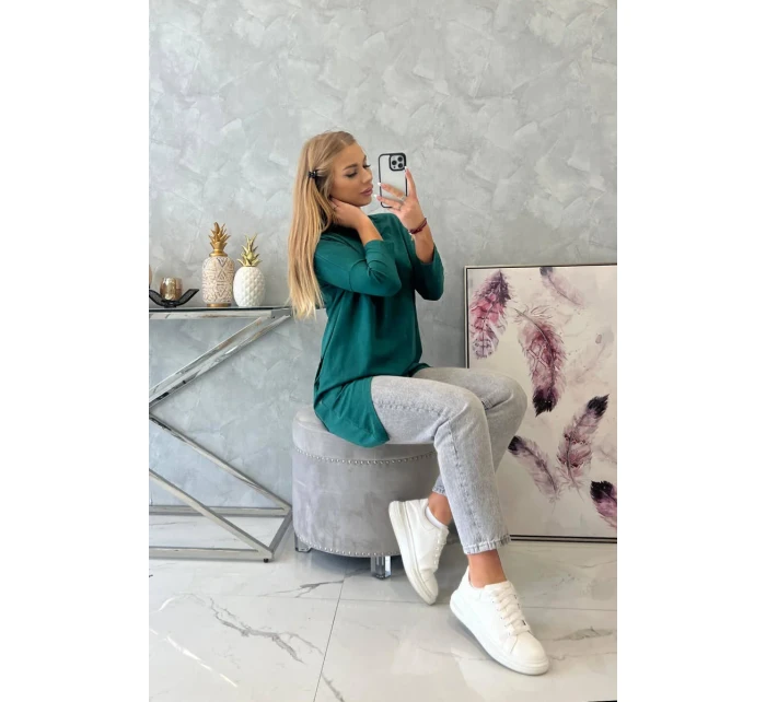 Mikina s potlačou kolesa zelená