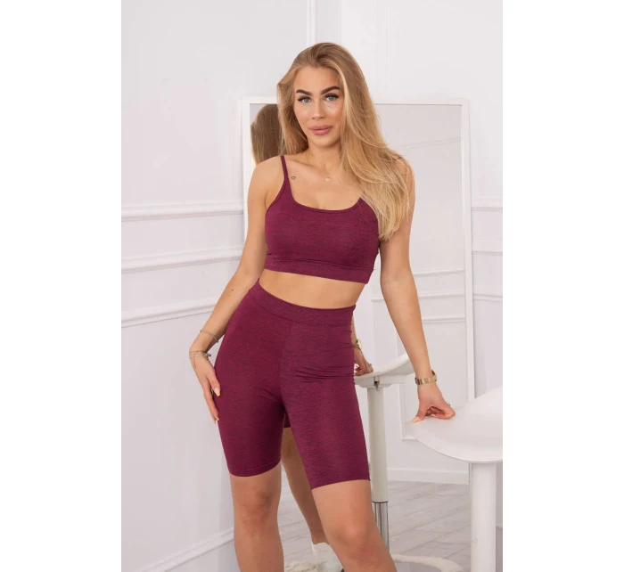Športový set top + legíny fuchsiová Športový set top + legíny fuchsiová