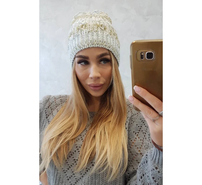 Fleecová čiapka Melisa K241 mint+olive