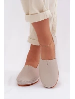 Kožené dámské polobotky S.Barski LR61-7051 Béžové