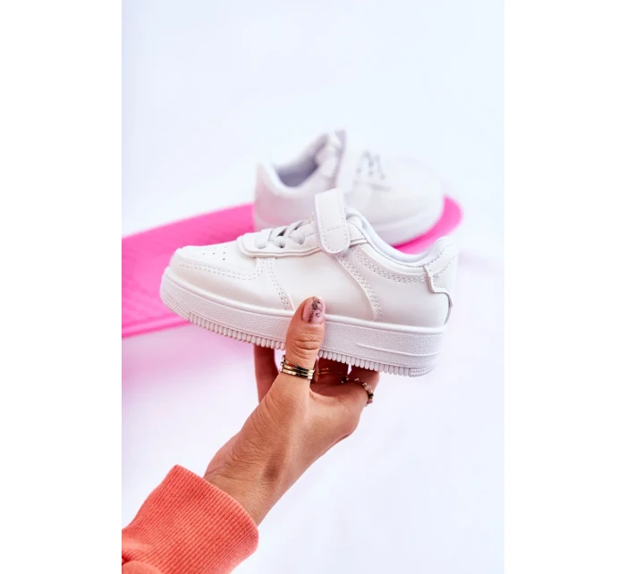 Detská športová obuv so suchým zipsom White Elike