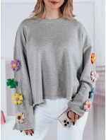 Dámska nadrozmerná mikina RAWEL sivá FashionStreet RY2387 Dámska nadrozmerná mikina RAWEL sivá FashionStreet RY2387
