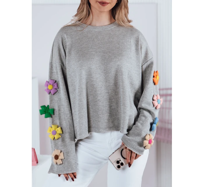 Dámska nadrozmerná mikina RAWEL sivá FashionStreet RY2387 Dámska nadrozmerná mikina RAWEL sivá FashionStreet RY2387