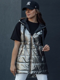 Dámska prešívaná vesta PIXIECODE tmavo šedá FashionStreet TY4437