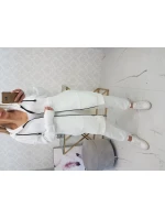 Hrejivá súprava s dlhou mikinou ecru