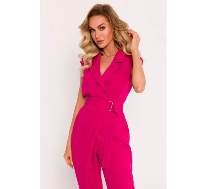 M780 Kombinéza s asymetrickým vzorom - fuchsiová M780 Kombinéza s asymetrickým vzorom - fuchsiová