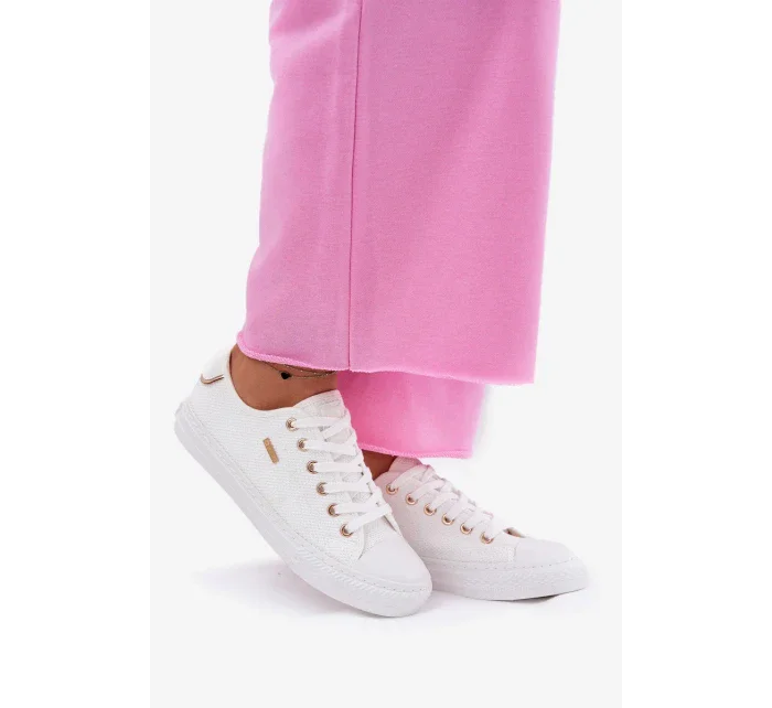 Dámské plátěné tenisky Big Star – bílé Dámské plátěné tenisky Big Star – bílé