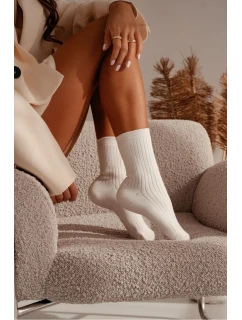 Dámske pruhované froté ponožky 0118.015