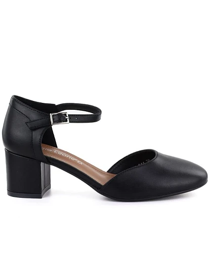 Dámské černé sandály na jehlovém podpatku Sergio model 22078972 - LEONE Dámské černé sandály na jehlovém podpatku Sergio model 22078972 - LEONE