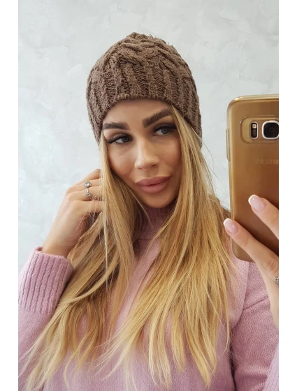 Fleecová čiapka Waleria K307 cappuccino Fleecová čiapka Waleria K307 cappuccino