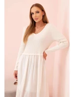 Dlhé šaty bez ramienok slivka