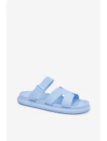 Gumowe Klapki Damskie Z Paskiem Niebieskie Tavirae Gumowe Klapki Damskie Z Paskiem Niebieskie Tavirae