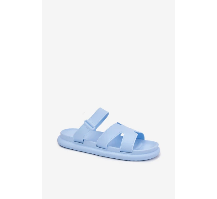 Gumowe Klapki Damskie Z Paskiem Niebieskie Tavirae Gumowe Klapki Damskie Z Paskiem Niebieskie Tavirae