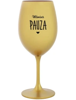 MÁMINA PAUZA - zlatá sklenice na víno 350 ml