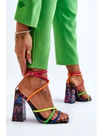 Sandále na podpätku model 193942 Krok vo veľkom štýle