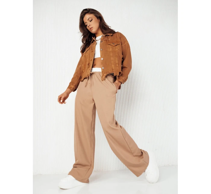 Dámská oversize džínová bunda camel model 21972719 - Dstreet Dámská oversize džínová bunda camel model 21972719 - Dstreet