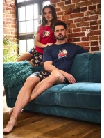 Cornette 628/432 Teddy 2 cr/r Vianočné dámske pyžamo S-2XL