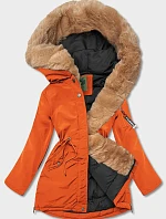 Dámska zimná bunda oranžová (CAN-588)