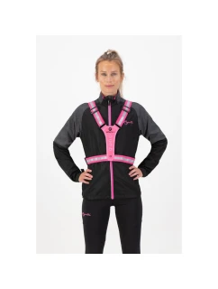 Rogelli LED reflexná vesta ružová