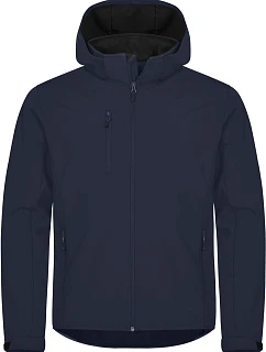 Clique Classics Softshell Hoody M Pánska 3-vrstvová softshellová bunda s kapucňou 67.0912 tmavomodrá