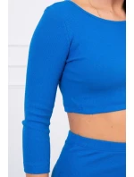 Souprava halenky a sukně chrpově modrá Souprava halenky a sukně chrpově modrá