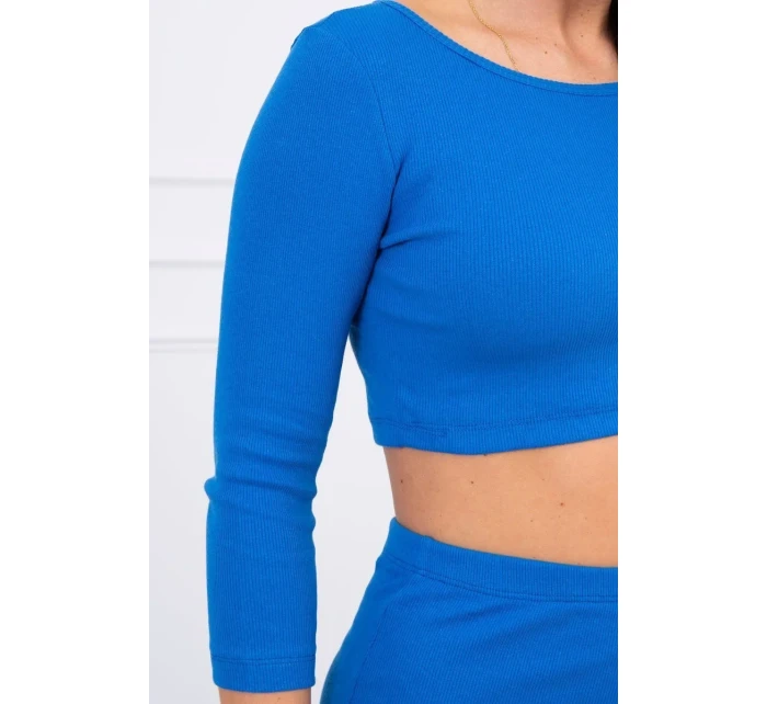 Souprava halenky a sukně chrpově modrá Souprava halenky a sukně chrpově modrá