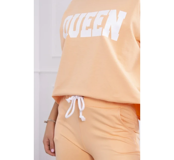 Súprava s potlačou Queen peach