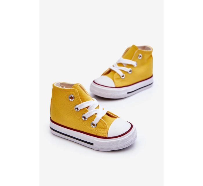 Dětské Vysoké Tenisky Žlutá Filemon Dětské Vysoké Tenisky Žlutá Filemon