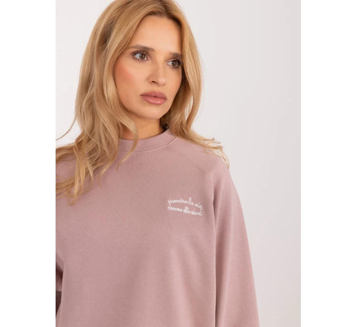 Mikina D10088BC02656A tmavoružová