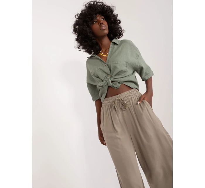 Spodnie model 20101079 khaki - FPrice Spodnie model 20101079 khaki - FPrice