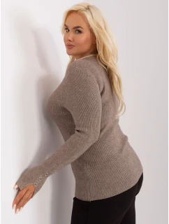 Sweter PM SW PM model 18949004 ciemny bezowy - FPrice