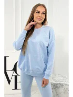 Bavlnená mikina + legíny 9454 modrá - Kesi