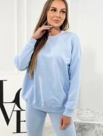 Bavlnená mikina + legíny 9454 modrá - Kesi