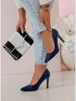 Dámské lodičky na jehlovém podpatku modré Dstreet model 21984480 - FashionStreet