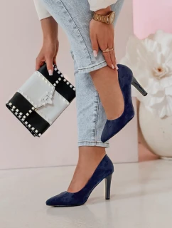 Dámské lodičky na jehlovém podpatku modré Dstreet model 21984480 - FashionStreet