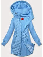 Svetlomodrá dlhá dámska mikina s kapucňou LHD (AMG-163) Svetlomodrá dlhá dámska mikina s kapucňou LHD (AMG-163)