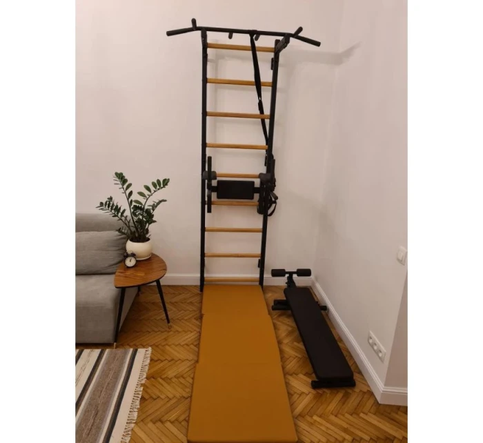 SKLADACÍ GYMNASTICKÝ MATRAC HNEDÝ 180CM LAVIČKA