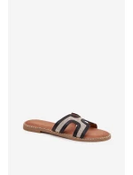 Klapki Damskie Na Płaskim Obcasie Czarne Vereya Klapki Damskie Na Płaskim Obcasie Czarne Vereya