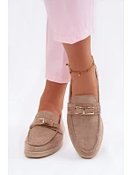 Dámské mokasíny béžové s přezkou Belinae