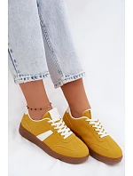 Dámské tenisky z imitace semiše žluté Calira