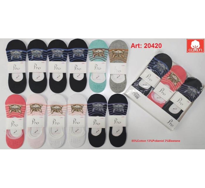 Dámske ponožky so silikónom PRO 20420 36-40 MIX