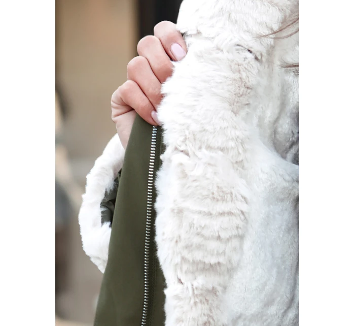 Dámská zimní bunda zelená Dstreet model 21982592 - FashionStreet