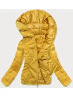 Žlutá krátká oboustranná dámská bunda pro přechodné období model 16201708 - MONTE CERVINO Žlutá krátká oboustranná dámská bunda pro přechodné období model 16201708 - MONTE CERVINO