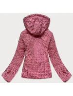 Červená obojstranná dámska prešívaná bunda (B9775-4)